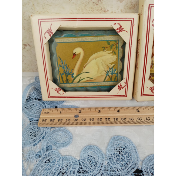 Wintermute Industries Inc Rustic Wood Plaques 4x3" - Swan & Geese Set of 2 NOS - Picture 8 of 9